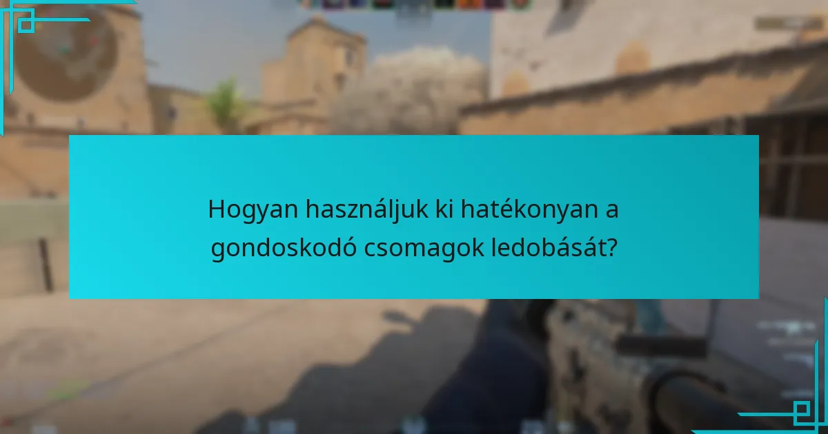 Hogyan használjuk ki hatékonyan a gondoskodó csomagok ledobását?