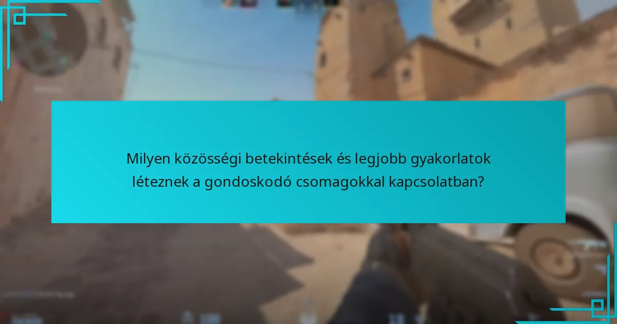 Milyen közösségi betekintések és legjobb gyakorlatok léteznek a gondoskodó csomagokkal kapcsolatban?