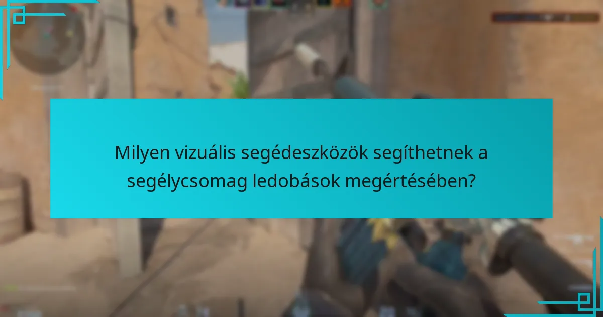 Milyen vizuális segédeszközök segíthetnek a segélycsomag ledobások megértésében?